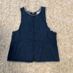 Navy Jean BP. Flowy top FITS LIKE SMALL